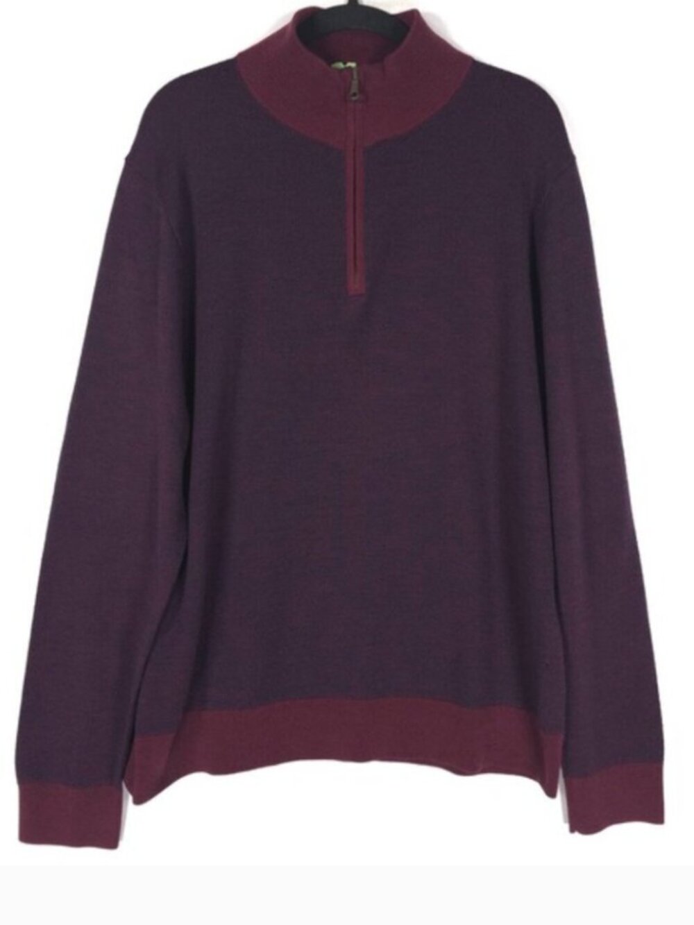 Brooks Brothers Men’s 100% MERINO WOOL EXTRA FINE 1/4 Zip Pullover Sweater